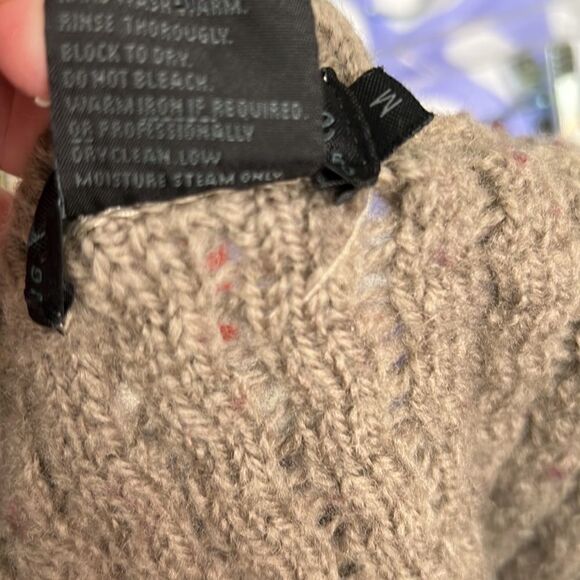 Peregrine pure New Wool sage/taupe Scoop Neck Sweater - Picture 14 of 14